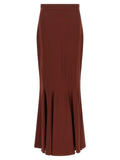 Max Mara Brauner Seiden-Minirock