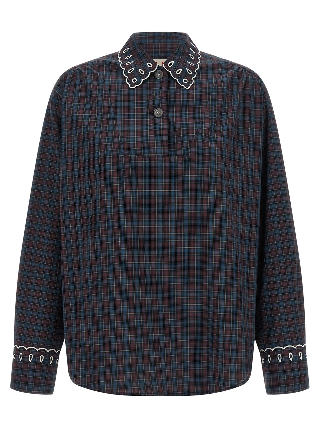 Marni Blaue Baumwollbluse