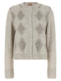 Twinset Grauer Cardigan aus Polyamid