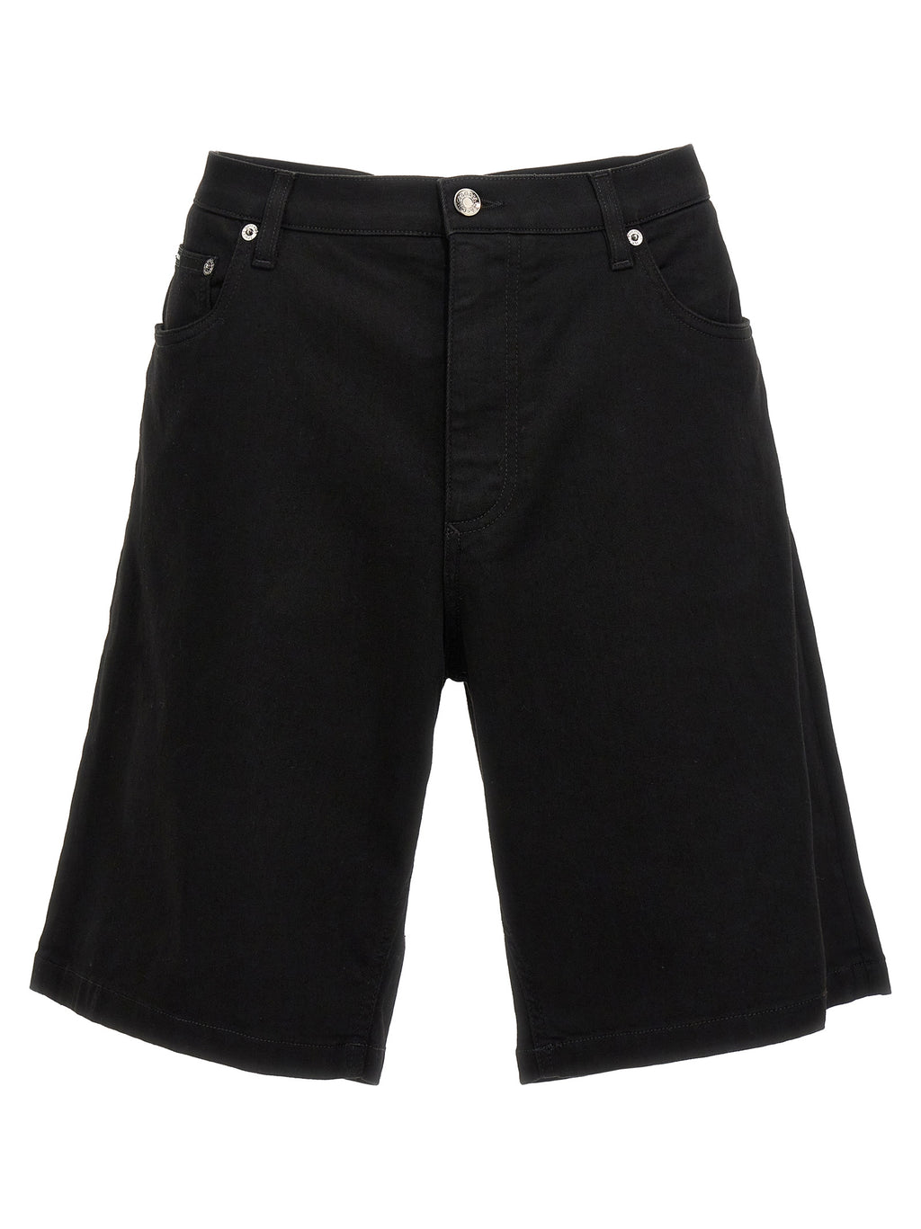 Dolce & Gabbana Schwarze Baumwoll-Bermudashorts
