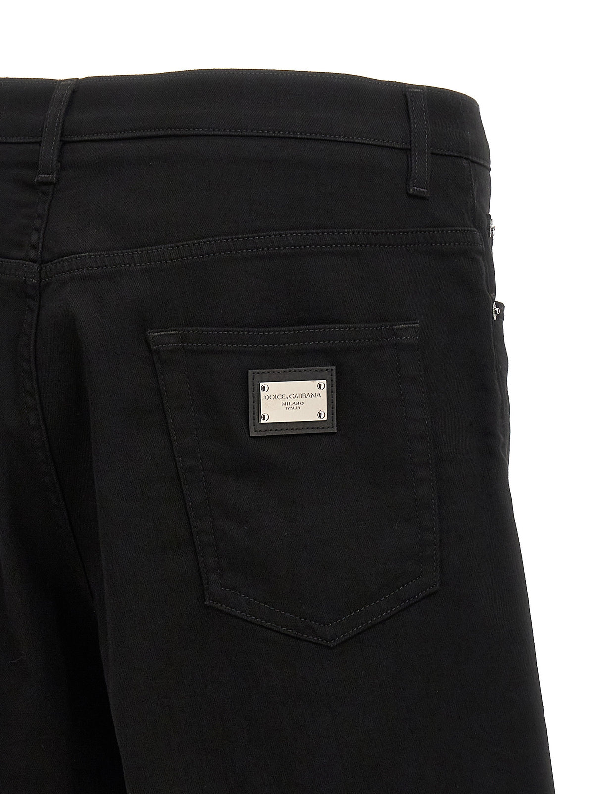 Dolce & Gabbana Schwarze Baumwoll-Bermudashorts