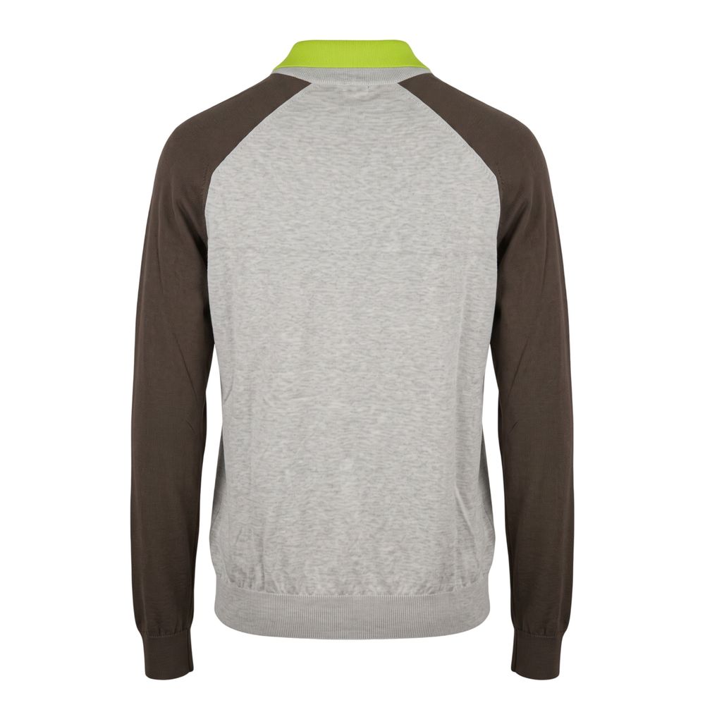 Malo Grauer Baumwollpullover für Herren