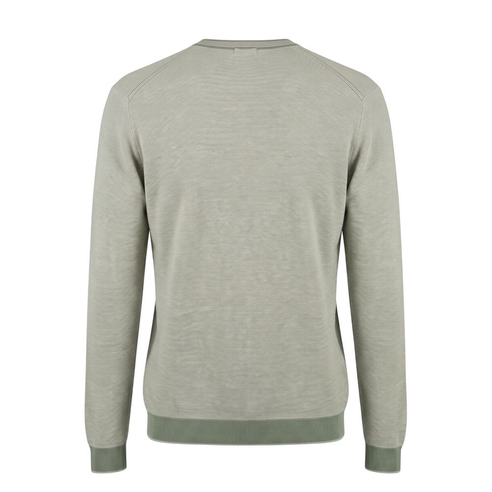 Malo Grüner Herrenpullover aus Baumwolle