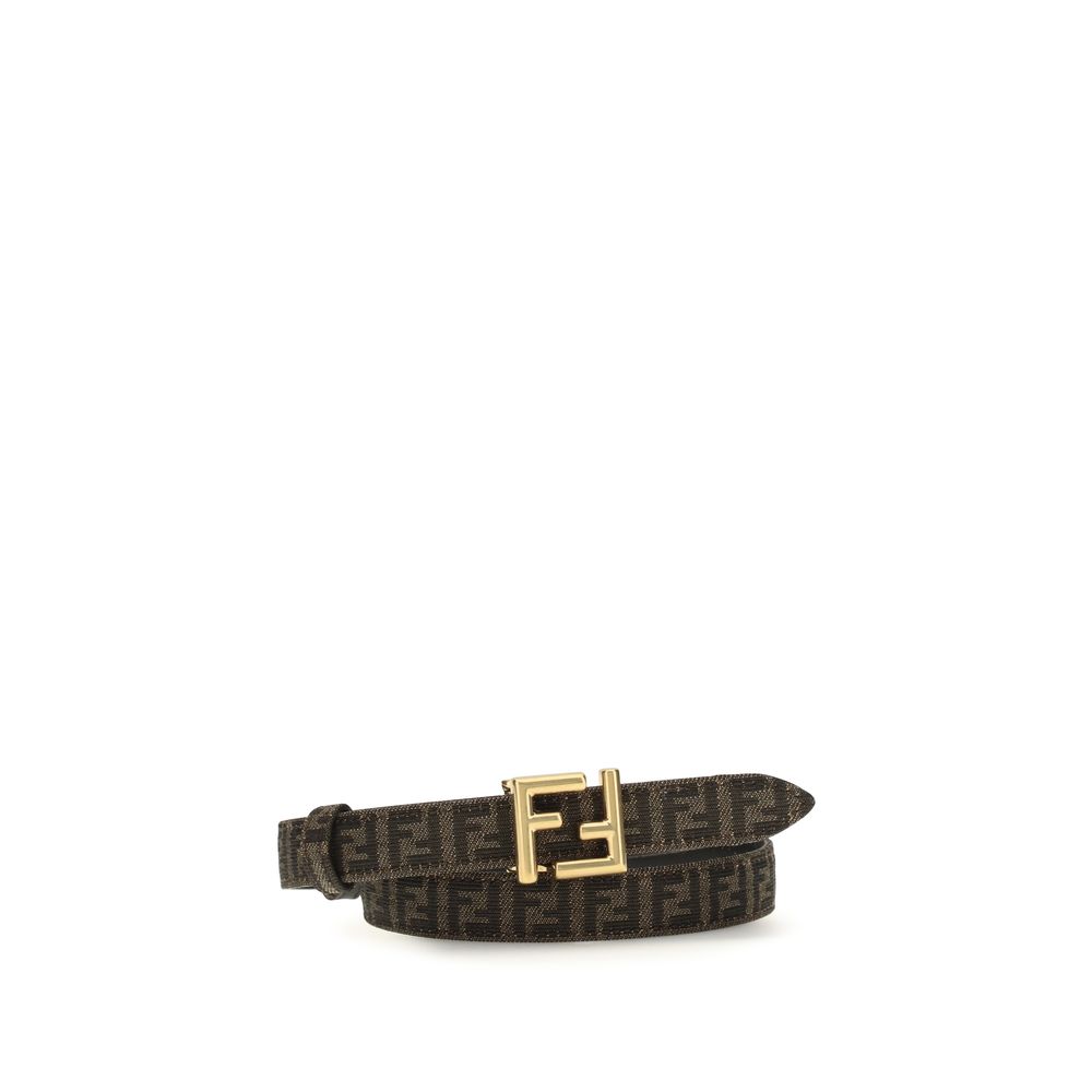 Fendi Schwarzer Kalbsleder Bos Taurus Regular Gürtel