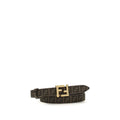 Fendi Schwarzer Kalbsleder Bos Taurus Regular Gürtel