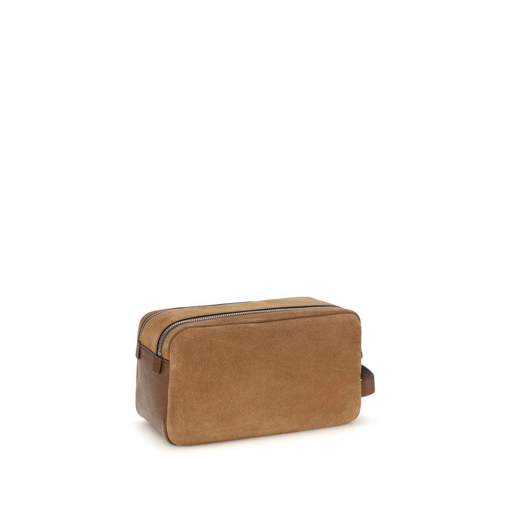 Brunello Cucinelli Beige Wildleder Accessoire