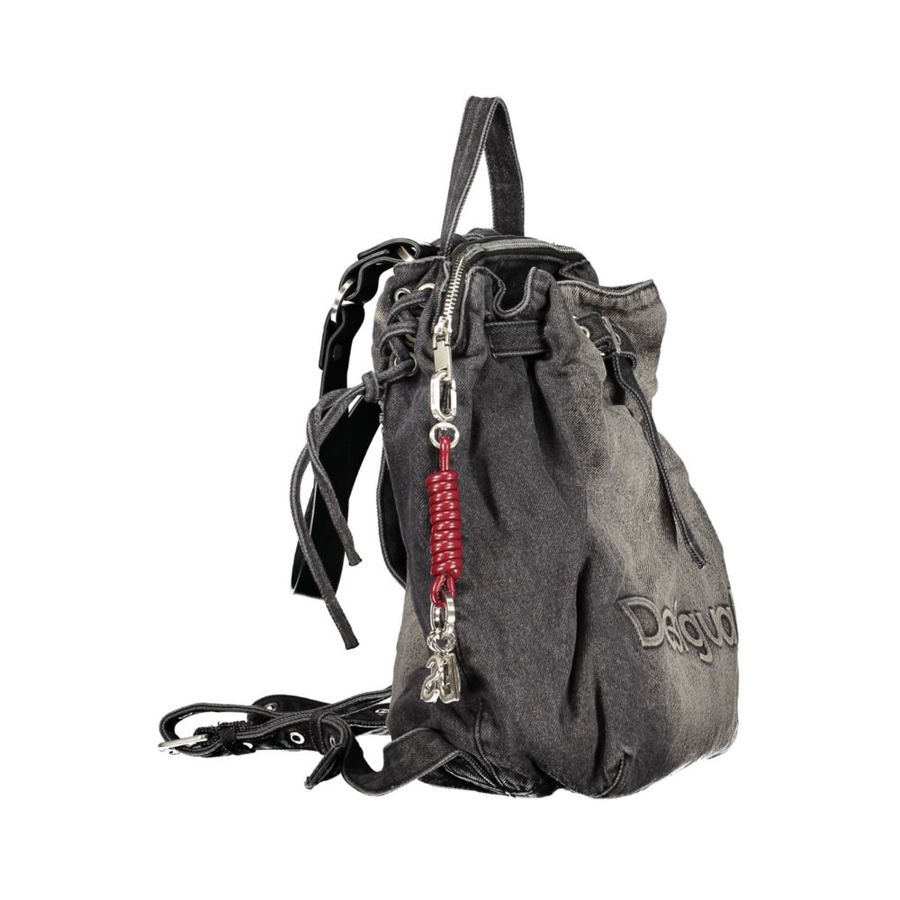 Desigual Schwarzer Baumwoll-Rucksack für Damen