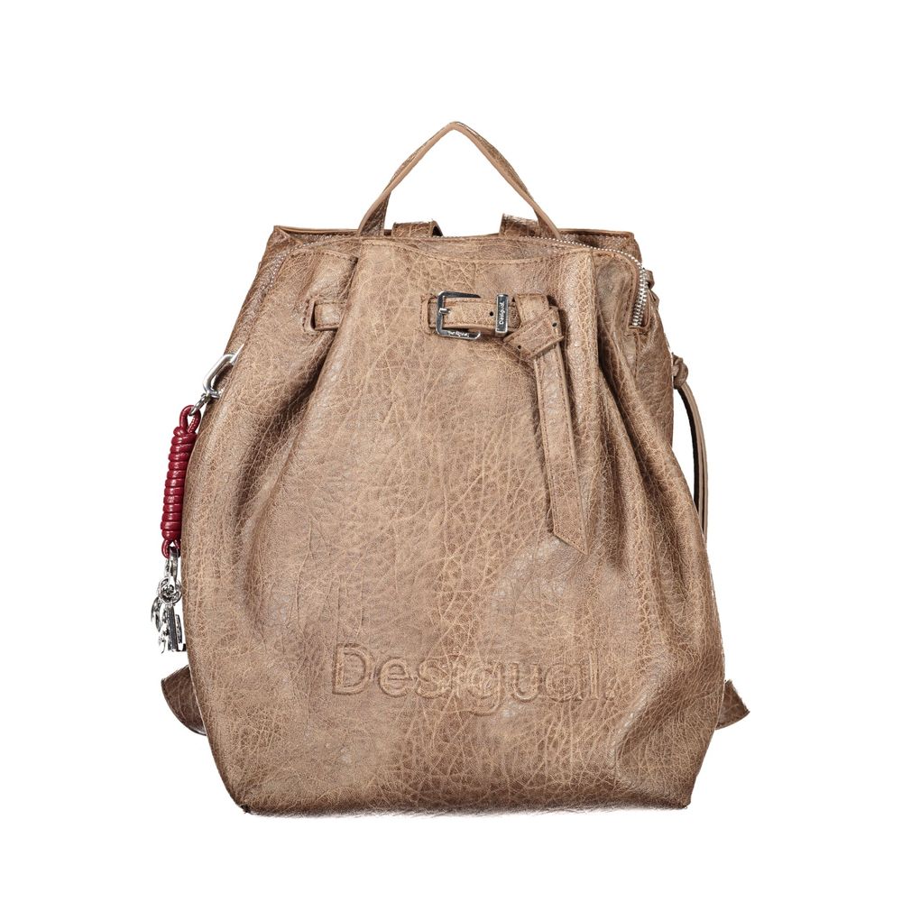 Desigual Brauner Rucksack aus Polyurethan für Damen