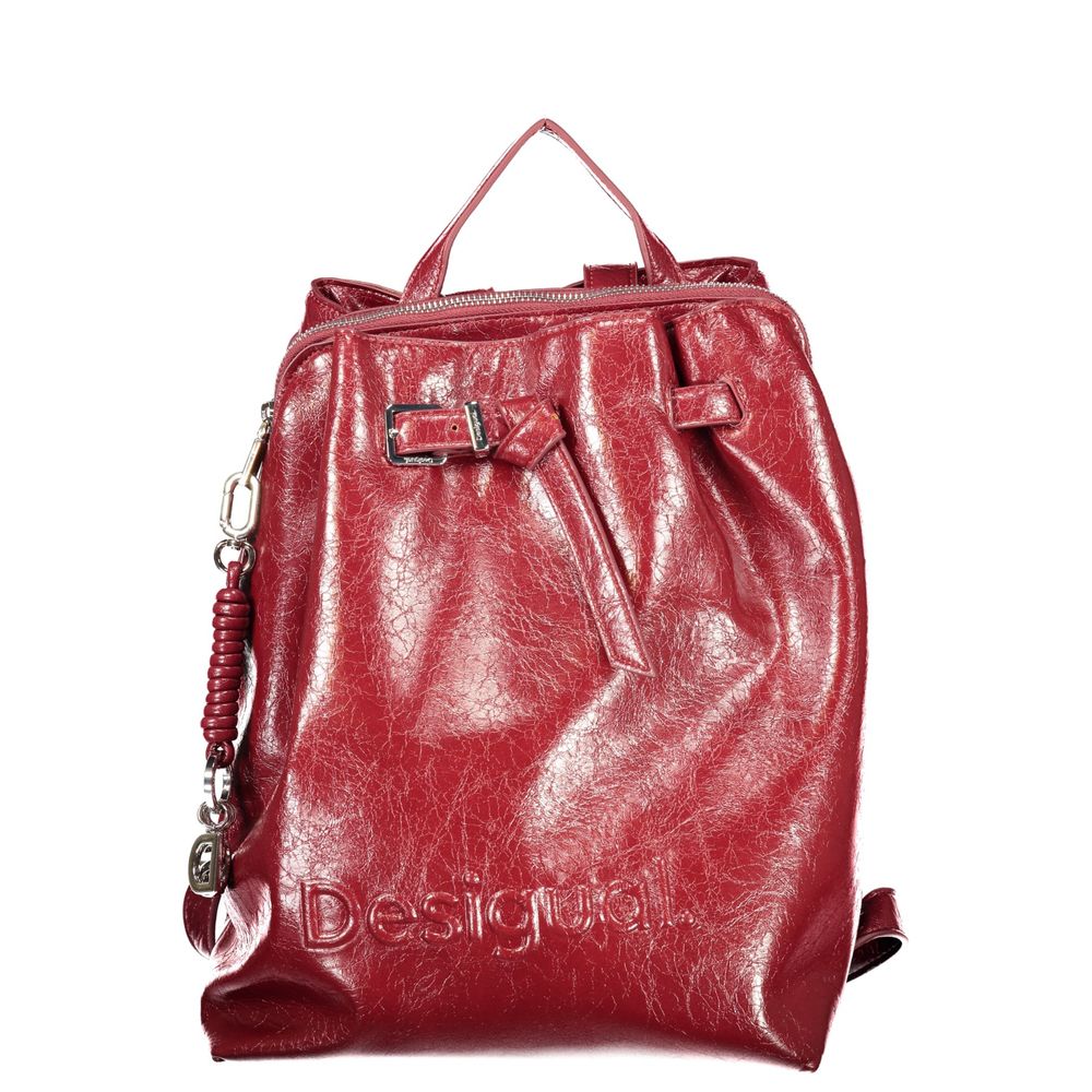Desigual Roter Damenrucksack aus Polyurethan