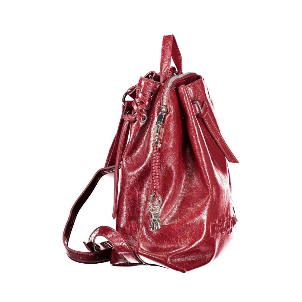 Desigual Roter Damenrucksack aus Polyurethan