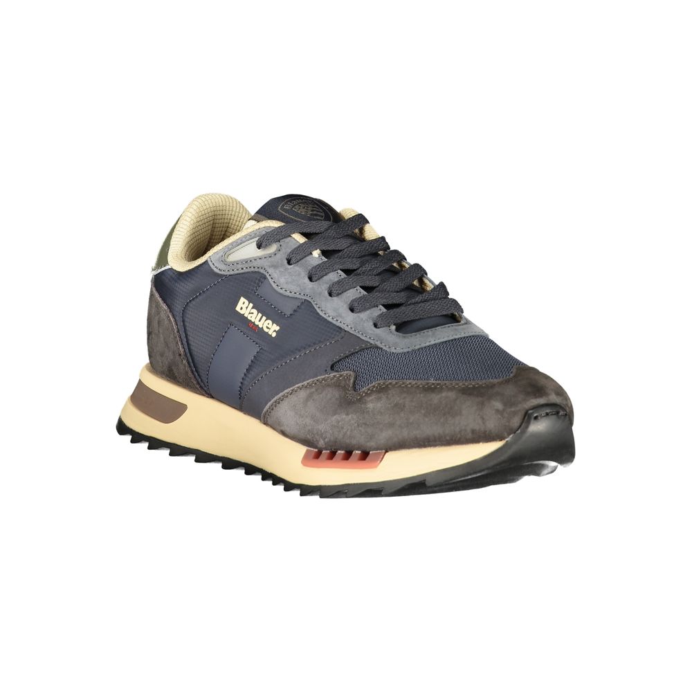 Blauer Sneaker aus Polyurethan für Herren