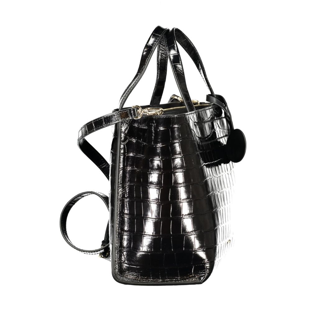 Furla Schwarze Leder Damentasche