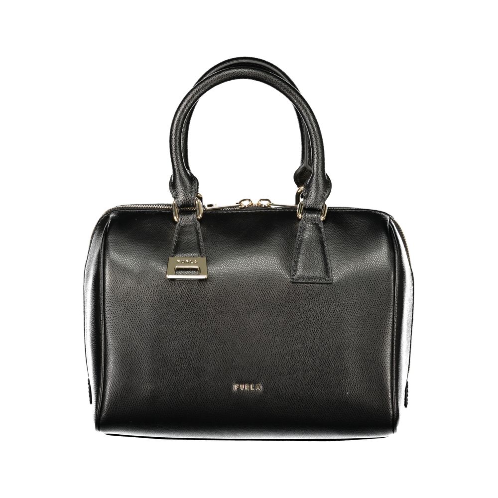 Furla Schwarze Leder Damentasche