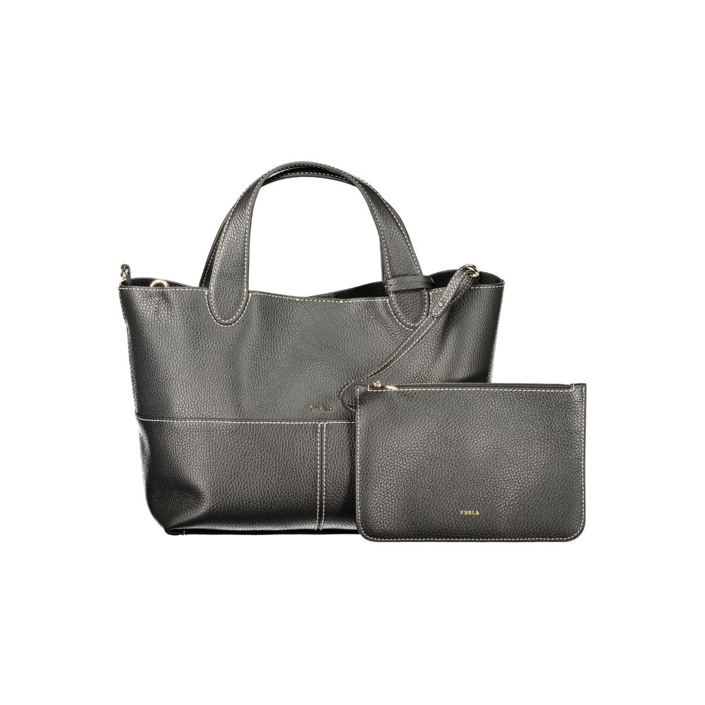 Furla Schwarze Leder Damentasche