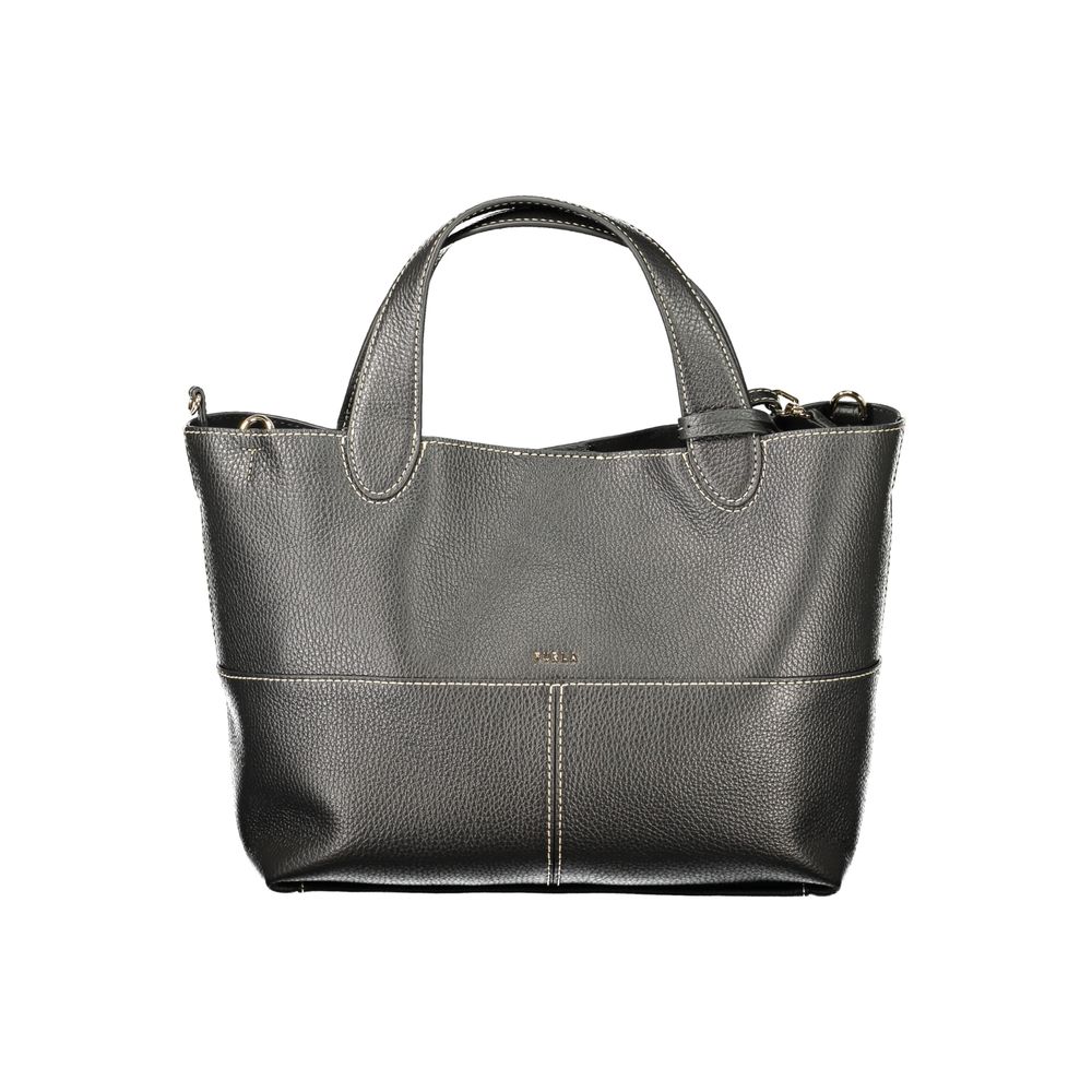 Furla Schwarze Leder Damentasche