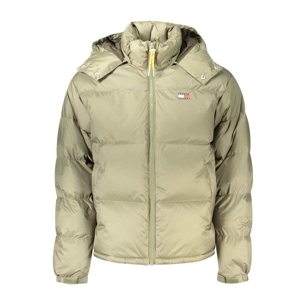 Tommy Hilfiger Grüne Polyester-Jacke in voller Länge