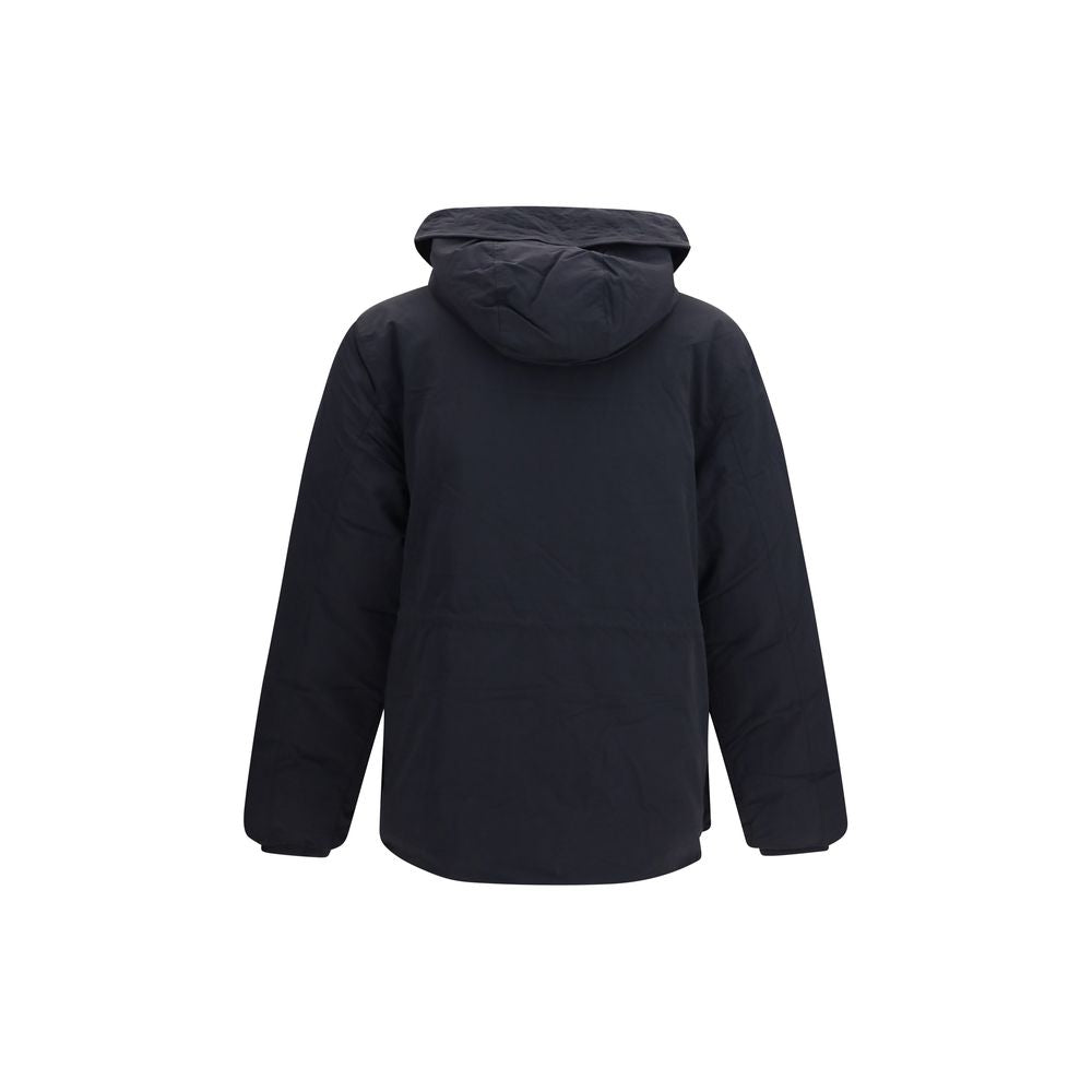Fred Perry Schwarzer Parka aus recyceltem Polyamid