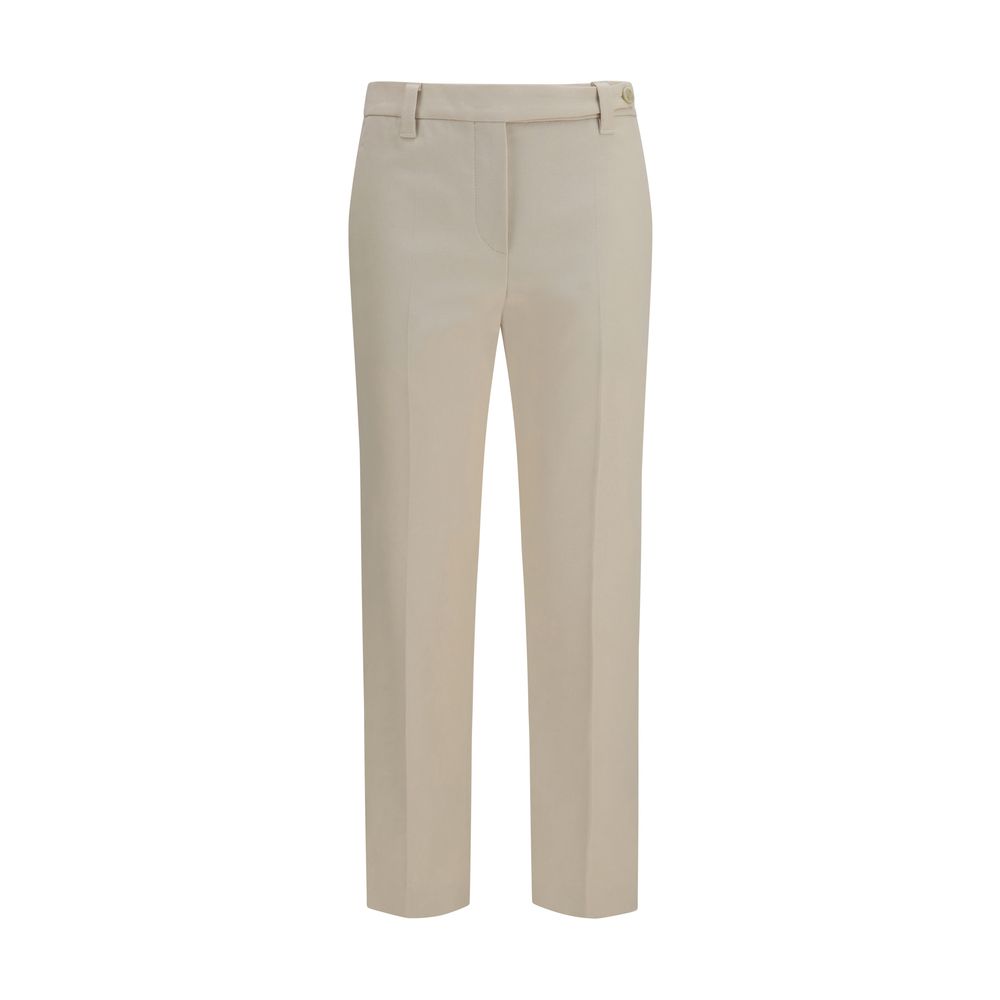 Brunello Cucinelli Beige Baumwoll-Anzughose