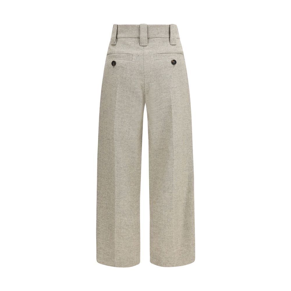 Brunello Cucinelli Beige Woll Oves Aries Hose
