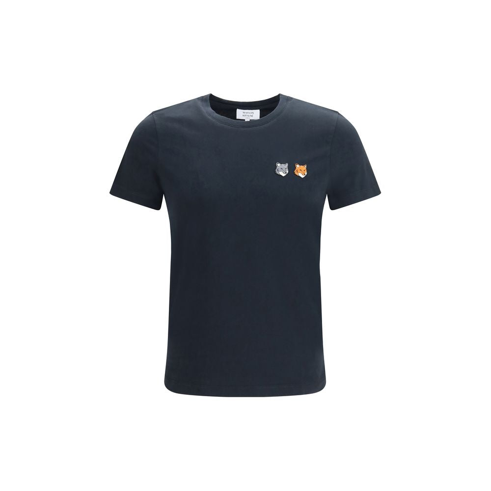 Maison Kitsuné Graues Bio-Baumwoll-T-Shirt