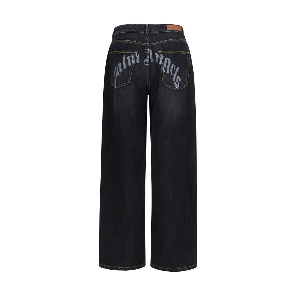 Palm Angels Schwarze Baumwolljeans Denim