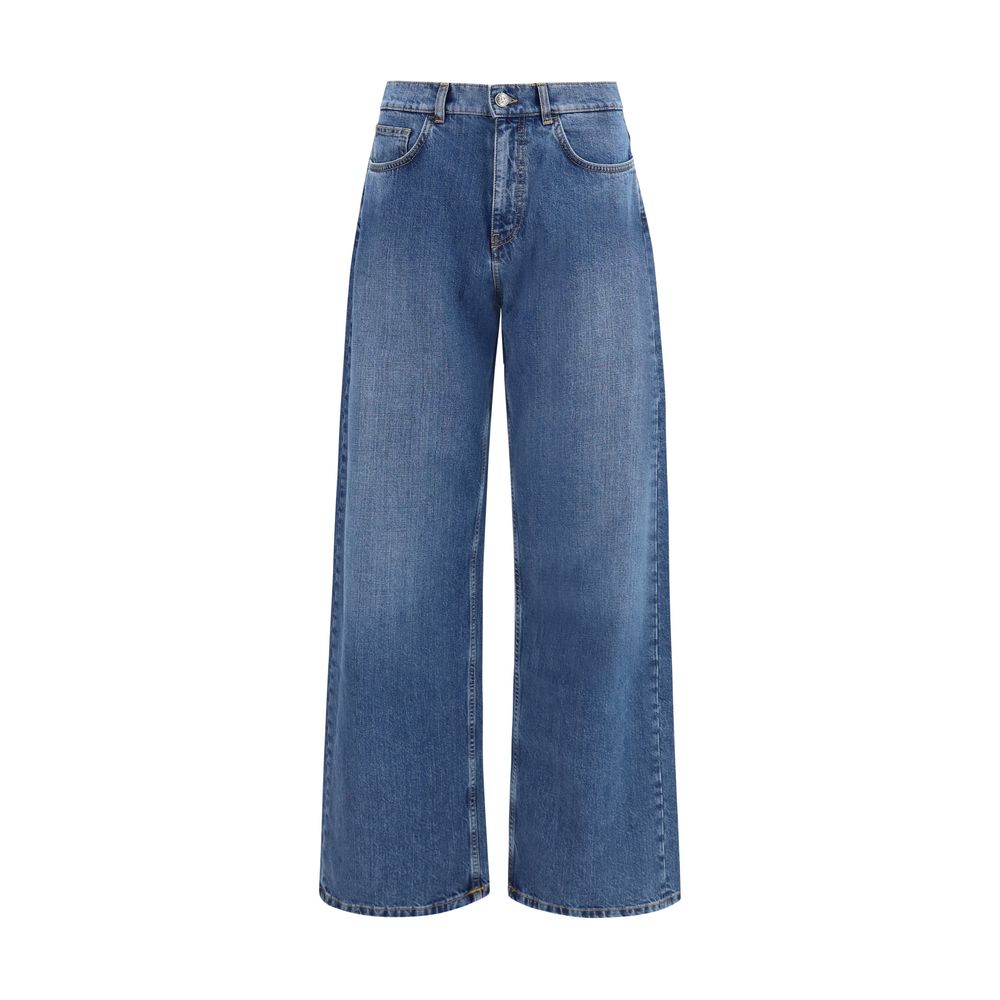 Palm Angels Blaue Baumwolljeans Denim