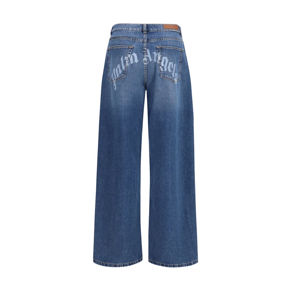 Palm Angels Blaue Baumwolljeans Denim