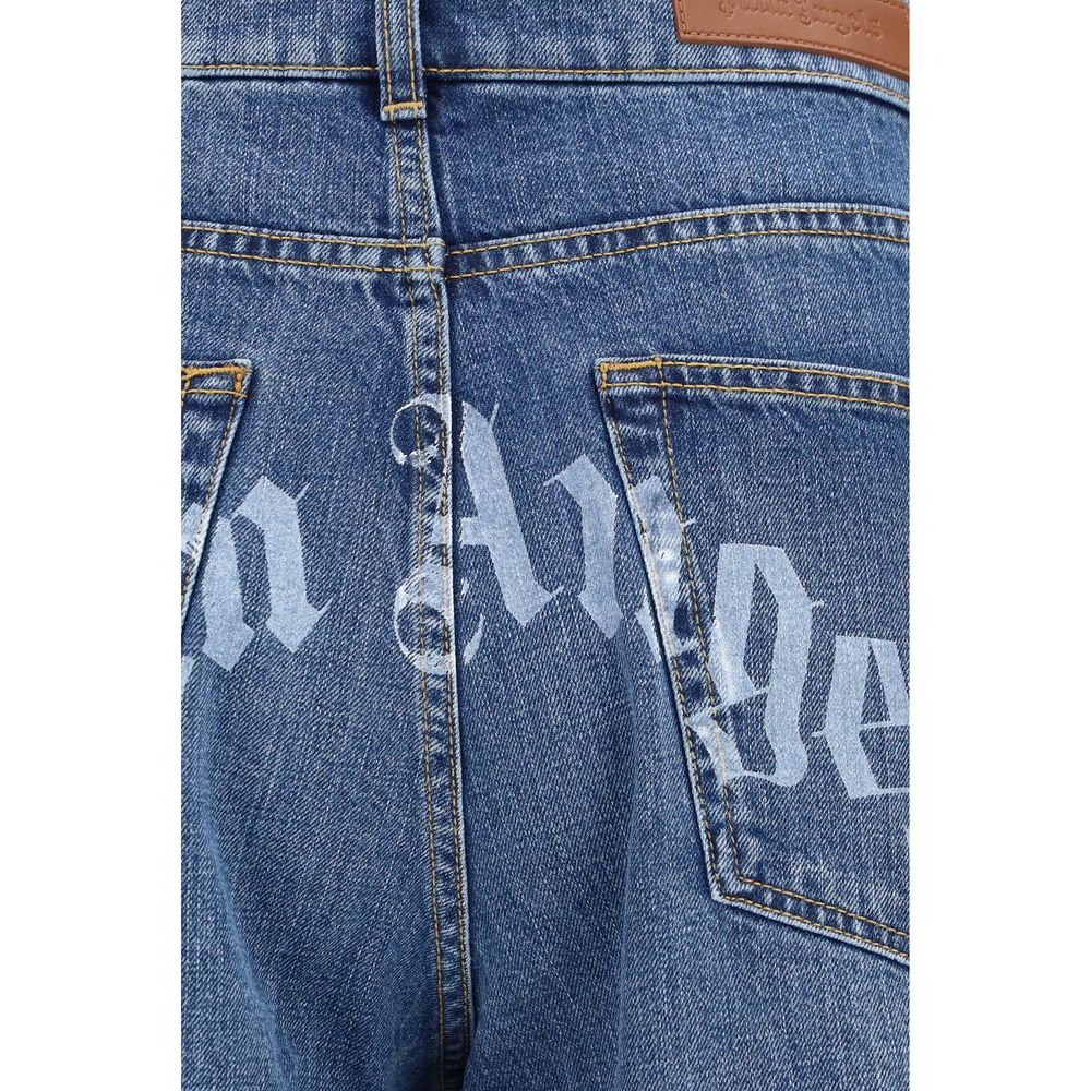 Palm Angels Blaue Baumwolljeans Denim