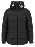 Moncler Schwarze Polyester-Jacke in voller Länge