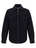 Moncler Bluse aus blauer Schurwolle