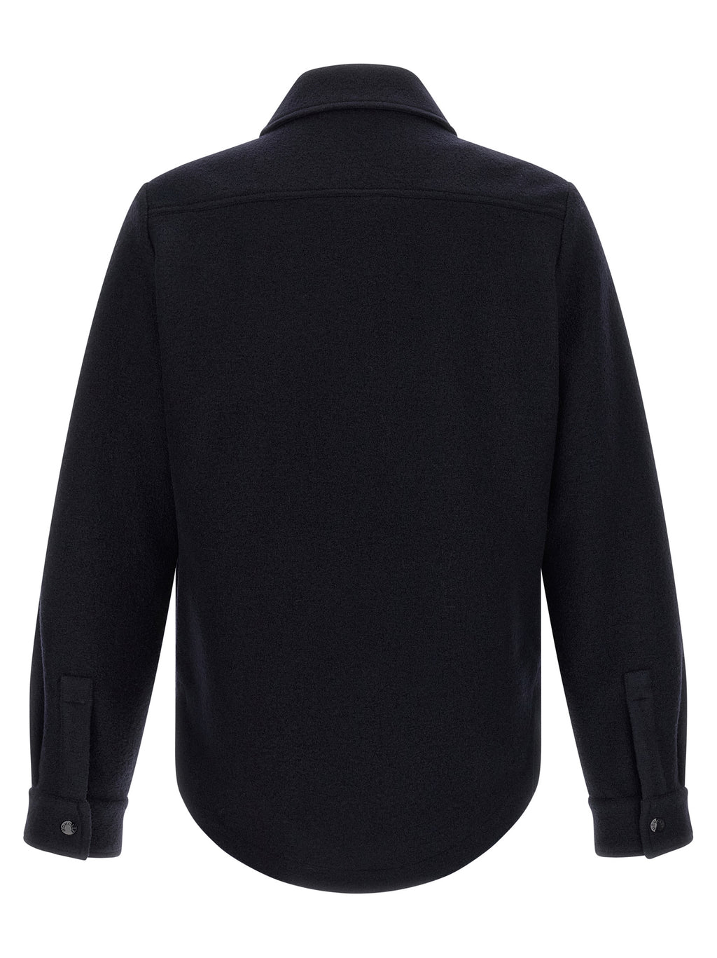Moncler Bluse aus blauer Schurwolle