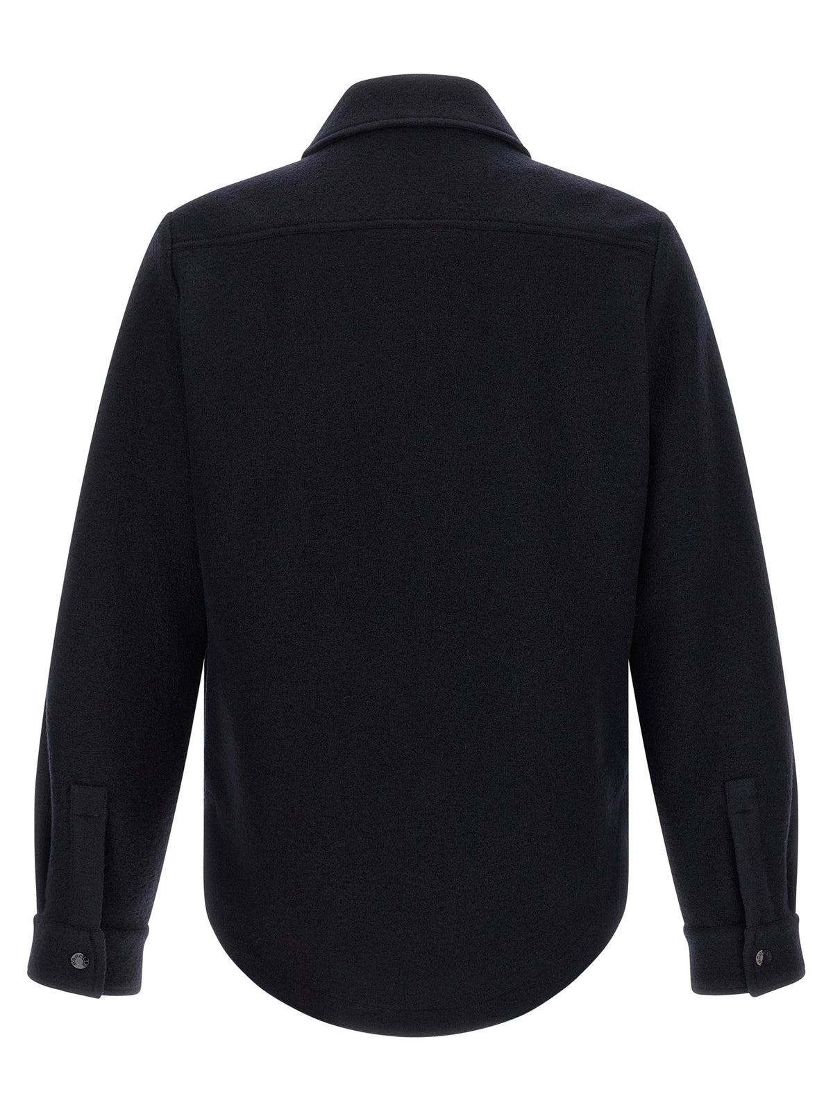 Moncler Bluse aus blauer Schurwolle
