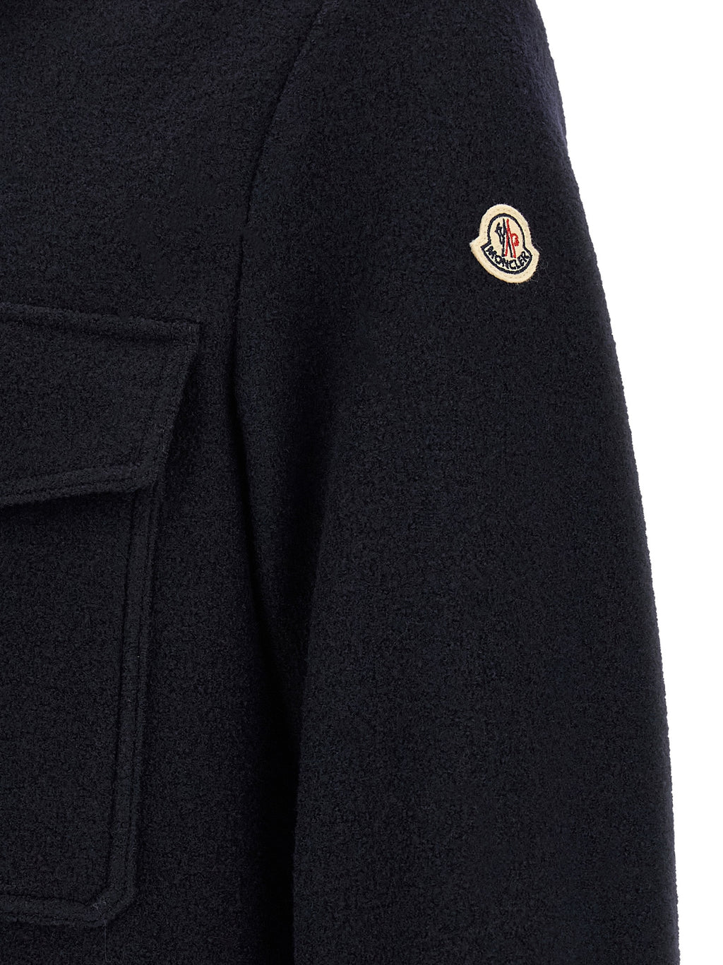 Moncler Bluse aus blauer Schurwolle