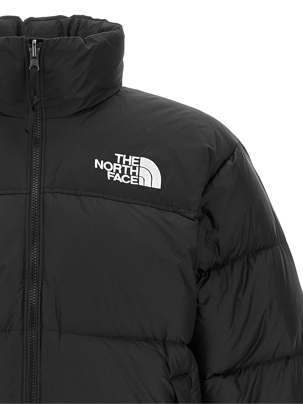 The North Face Schwarze Nylon-Jacke in voller Länge