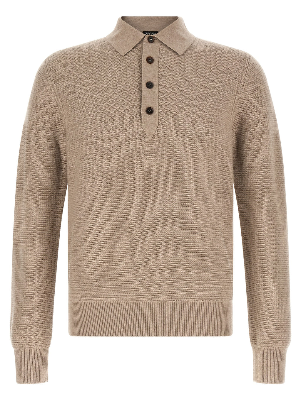 ZEGNA Beige Kaschmir-Poloshirt