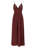 Twinset Langes Kleid aus Bordeaux-Viskose