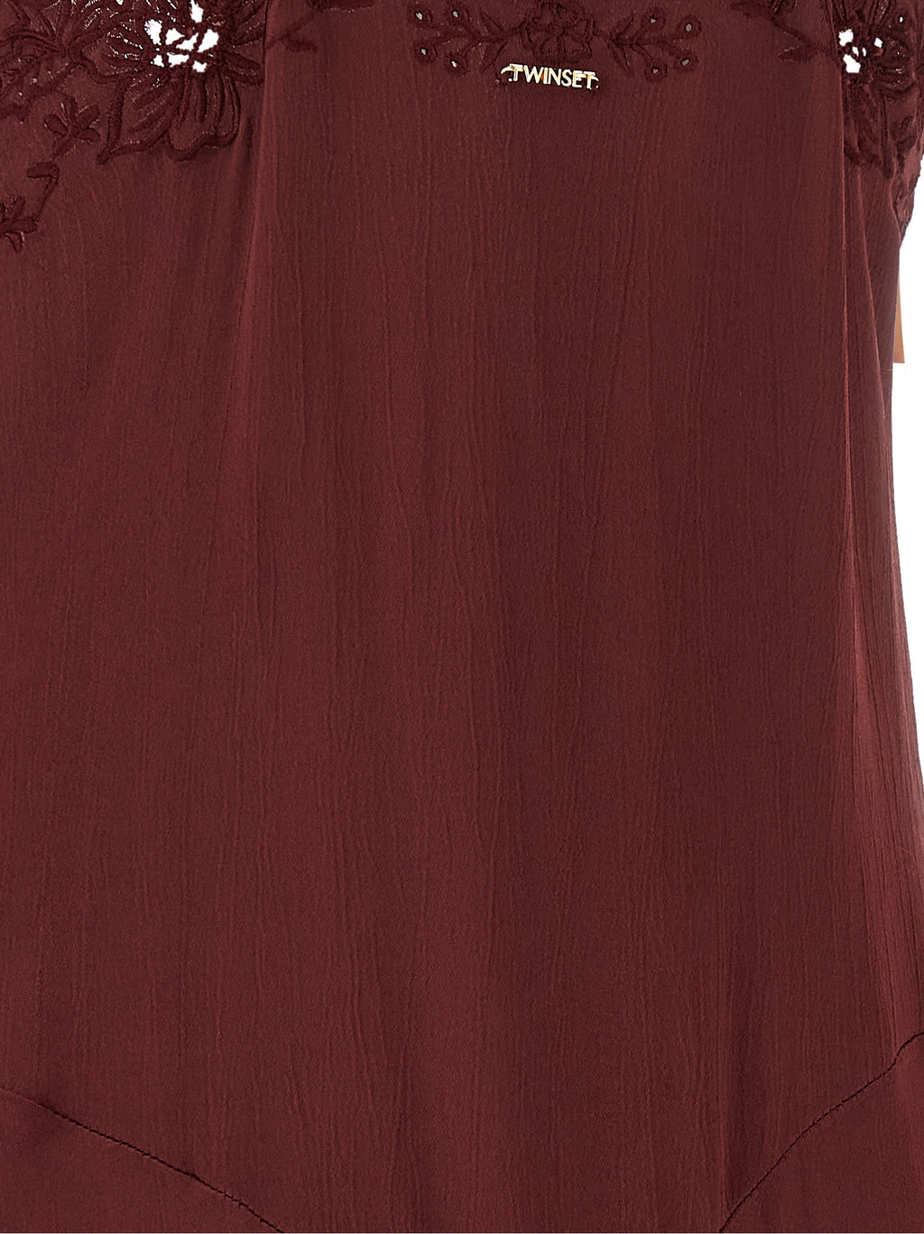 Twinset Langes Kleid aus Bordeaux-Viskose