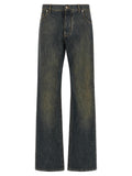 Fendi Blaue Jeans aus Baumwolle im geraden Schnitt