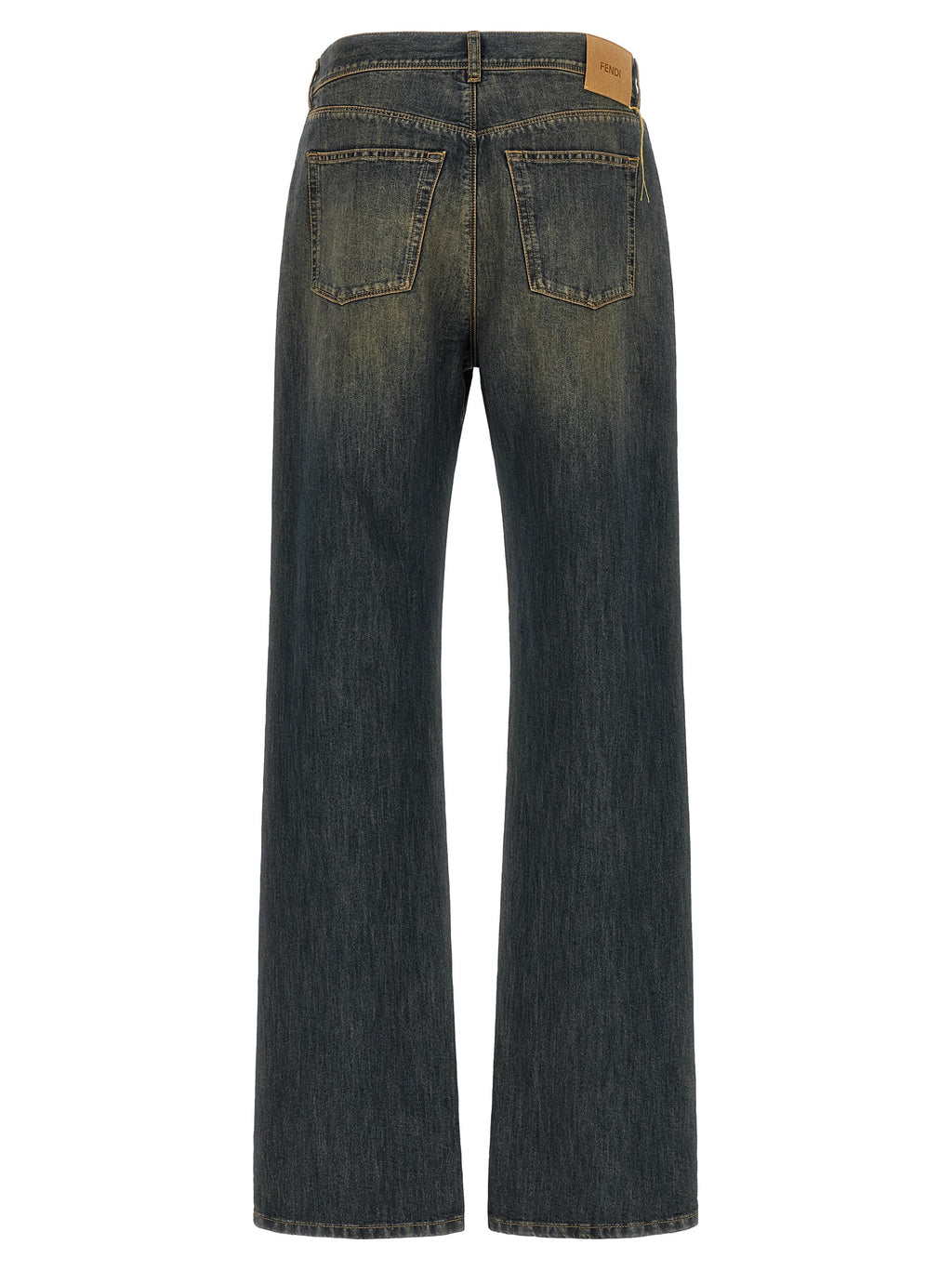 Fendi Blaue Jeans aus Baumwolle im geraden Schnitt