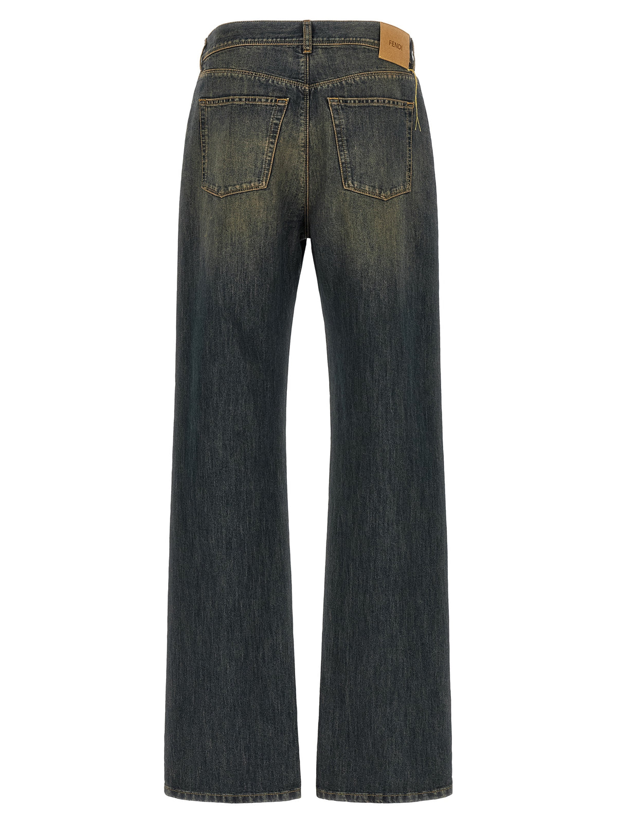 Fendi Blaue Jeans aus Baumwolle im geraden Schnitt
