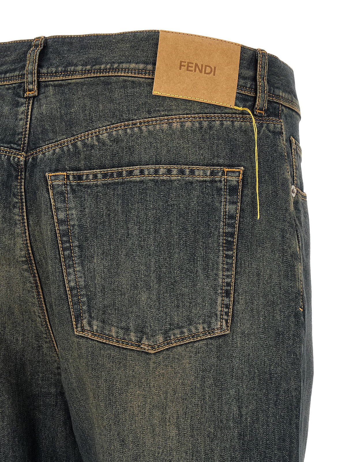 Fendi Blaue Jeans aus Baumwolle im geraden Schnitt