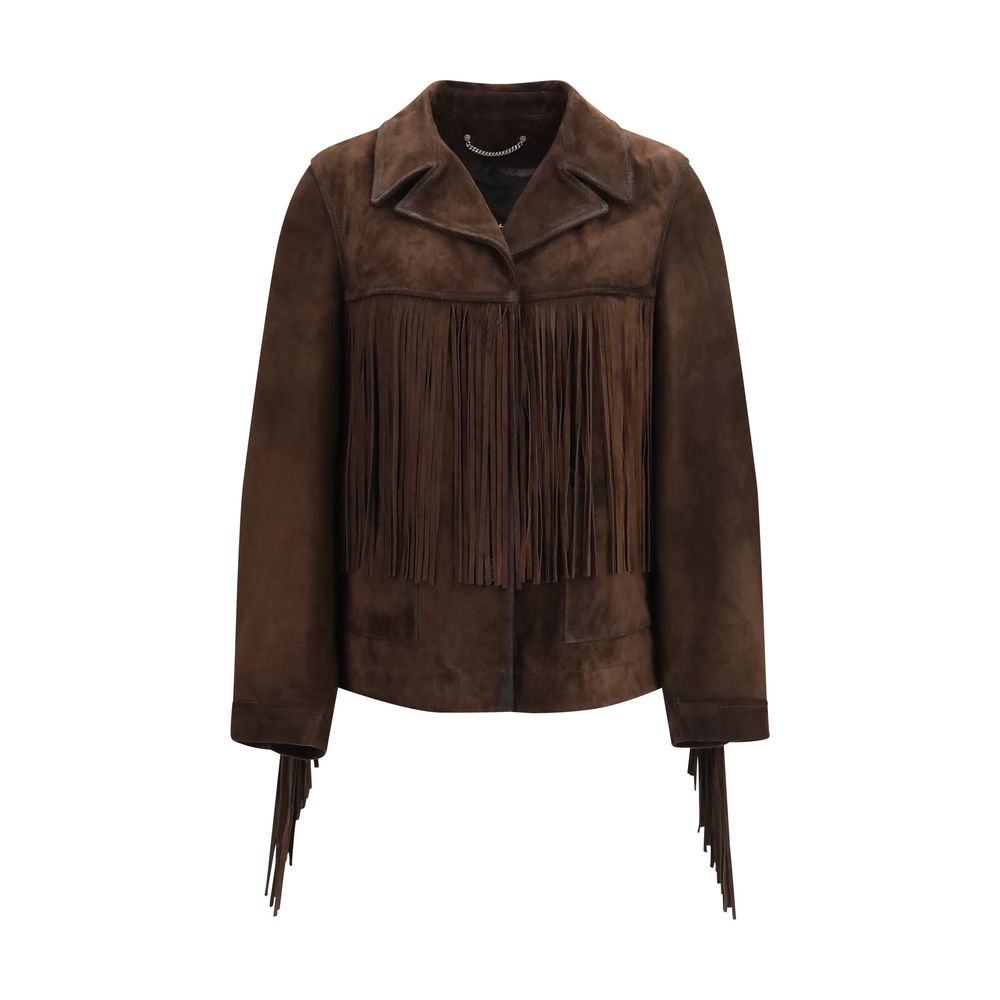 Golden Goose Braune Wildleder-Lederjacke