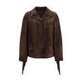 Golden Goose Braune Wildleder-Lederjacke