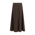Brunello Cucinelli Brauner Wollrock Oves Aries Midi