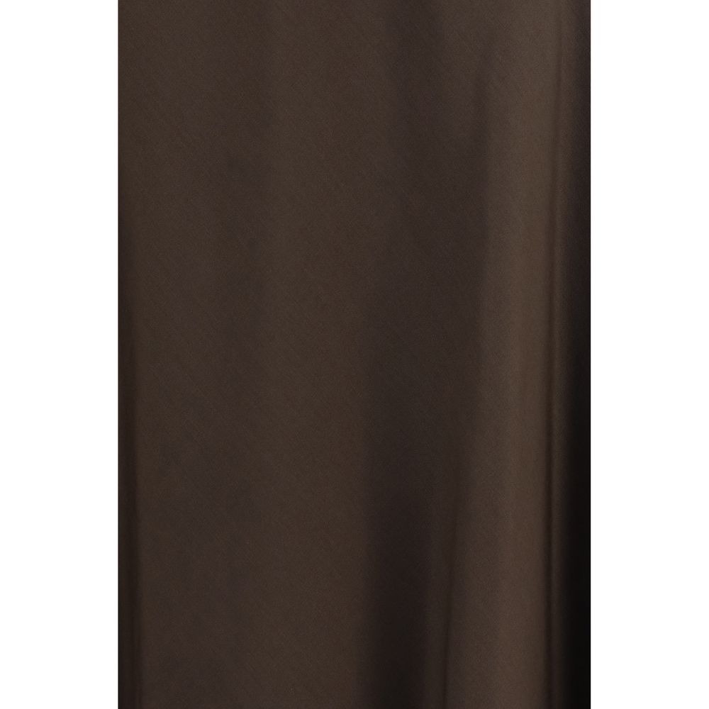 Brunello Cucinelli Brauner Wollrock Oves Aries Midi