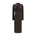 Brunello Cucinelli Braunes Wollkleid Oves Aries Casual