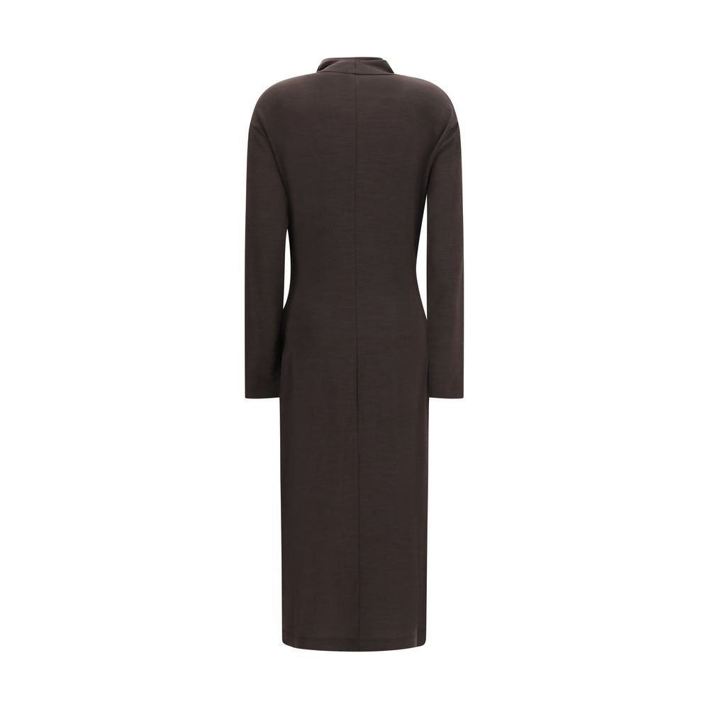 Brunello Cucinelli Braunes Wollkleid Oves Aries Casual