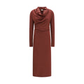 Brunello Cucinelli Bordeaux Wollkleid Oves Aries Casual