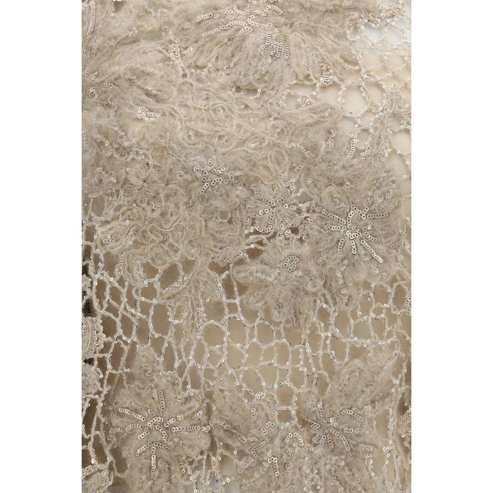 Brunello Cucinelli Beiger Mohair-Pullover