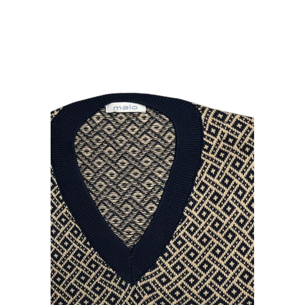 Malo Blauer Baumwollpullover für Herren